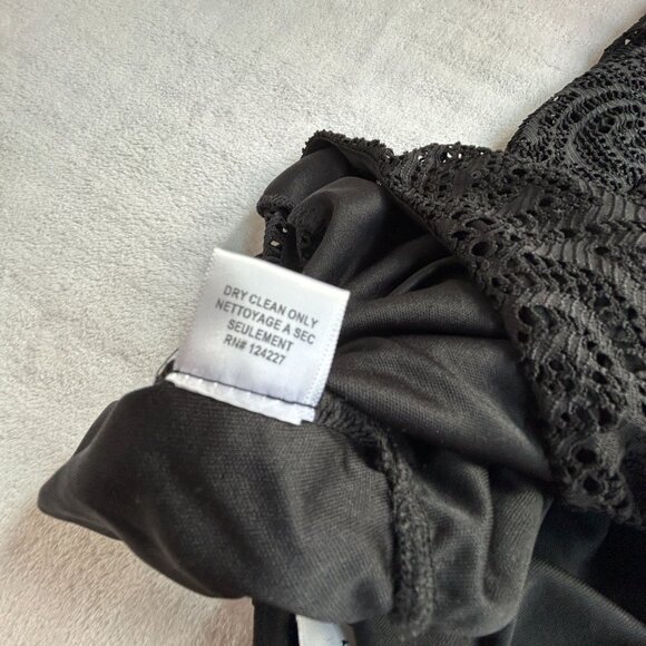 Misa Los Angeles Womens Lace Romper XS Black Long Sleeve V-Neck Lined Casual - Picture 5 of 10